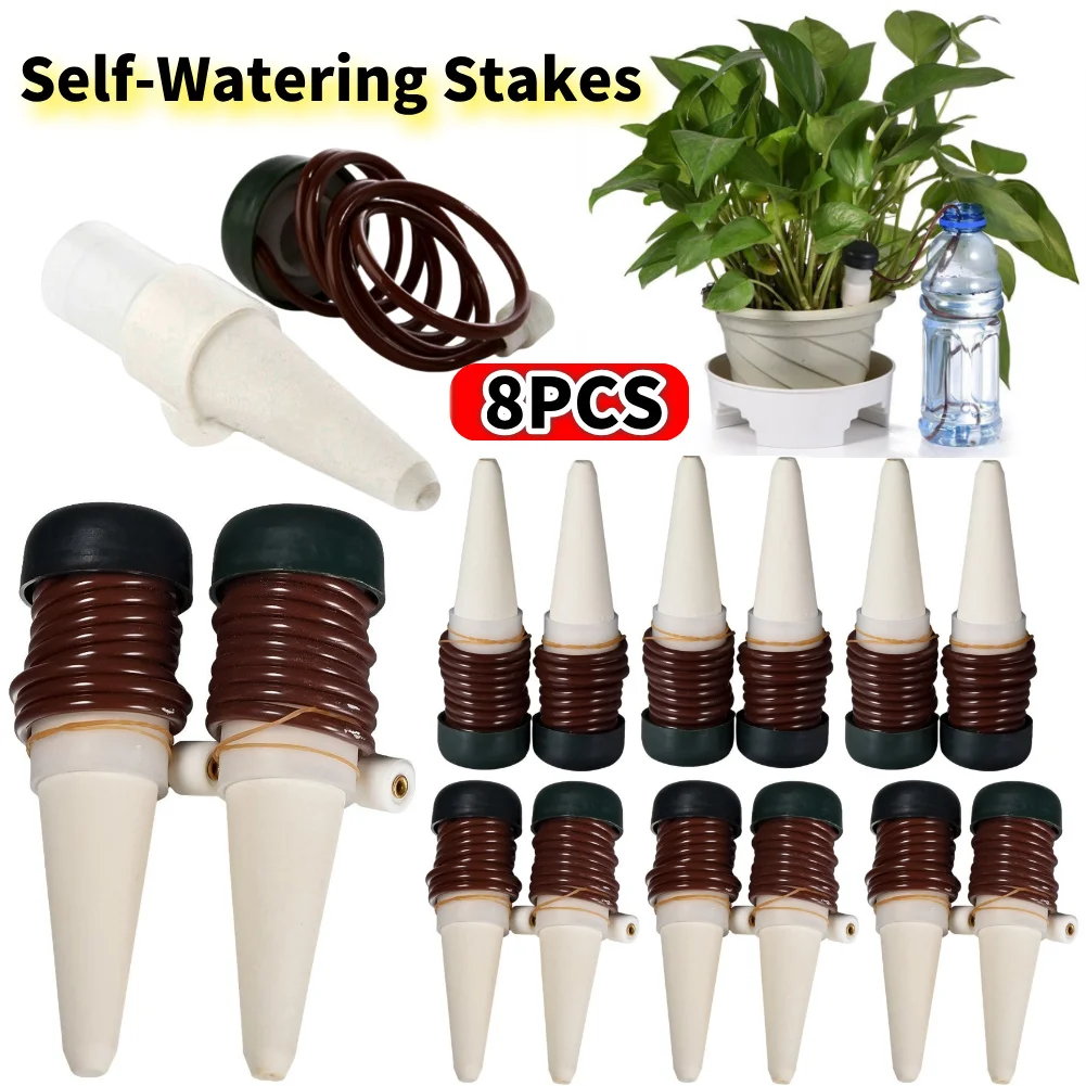 

8Pcs Self-Watering Stakes Self-Watering Probes Auto Plant Watering Device Automatic Irrigation System for Indoor Plants