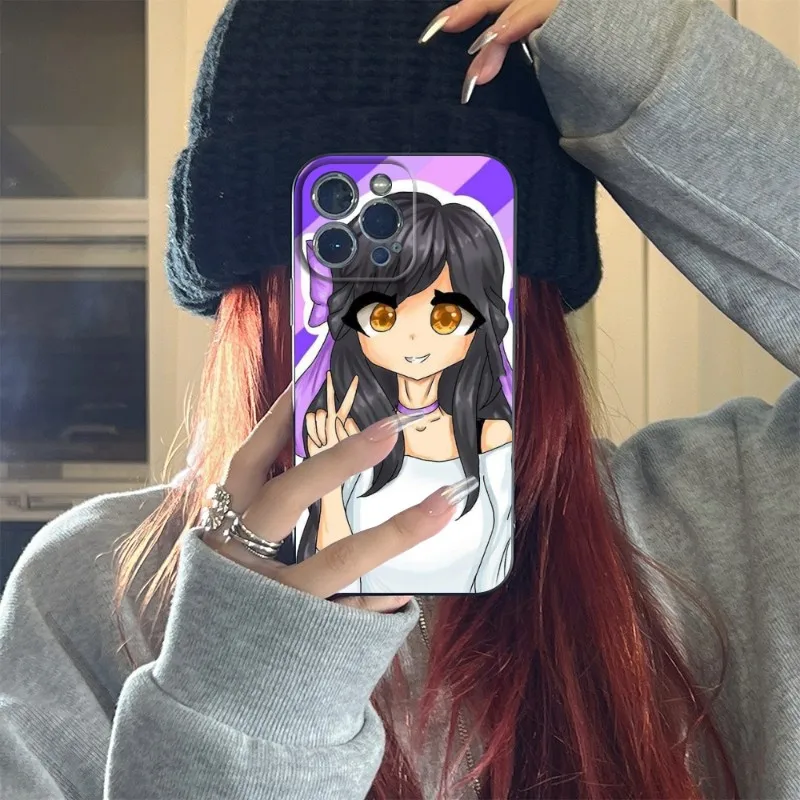 Aphmau Anime Phone Case FOR IPhone 14 13 11 12 Pro 8 7 Plus X 13 Pro MAX XR XS MINI SE 2020 Black Covers