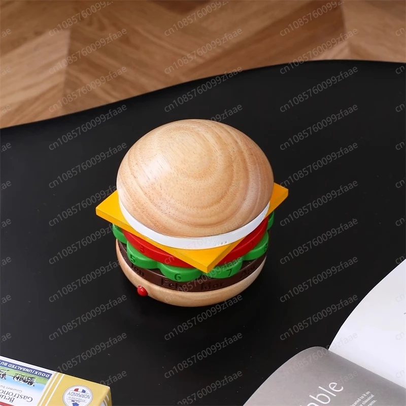 

Creative burger perpetual calendar rotatable calendar object gift bedroom tabletop ornament