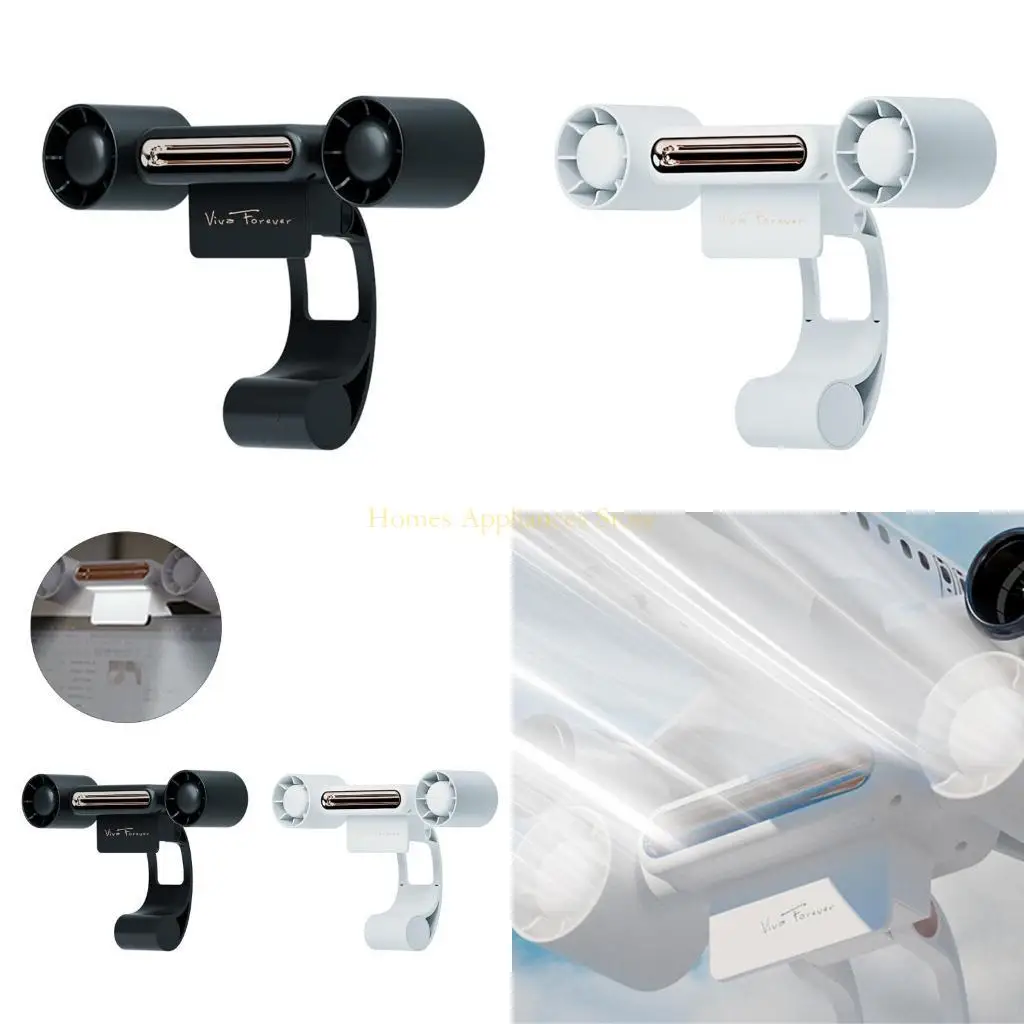 

D0AB Перезаряжаемый висящий экран Электрический вентилятор Регулируемый вентилятор 1200 мАч прохлад