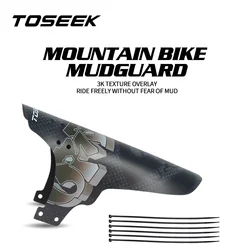 TOSEEK Bicycle Fenders Bike Mudguard  Fiber Plastic Front Rear MTB Mountain Bike Wings Mud Guard Cycling Accessories PP Material