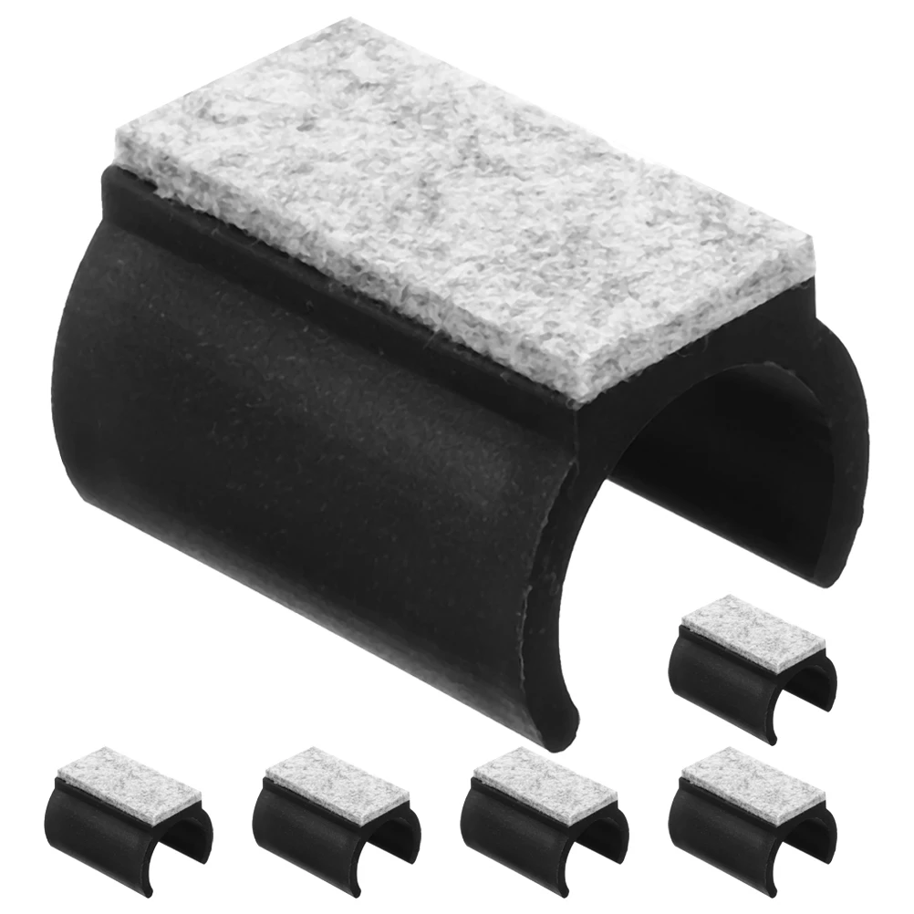 

6 Pcs U Shaped Chair Leg Pads Felt Material Anti Slip Noise Reduction Furniture Protectors For Hardwood Floors