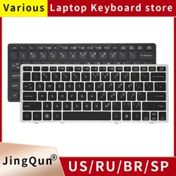 Yeni abd rus Laptop klavye HP Black 2560 2560P 2570 2570P siyah simli çerçeve ile değiştirin dizüstü klavyesi
