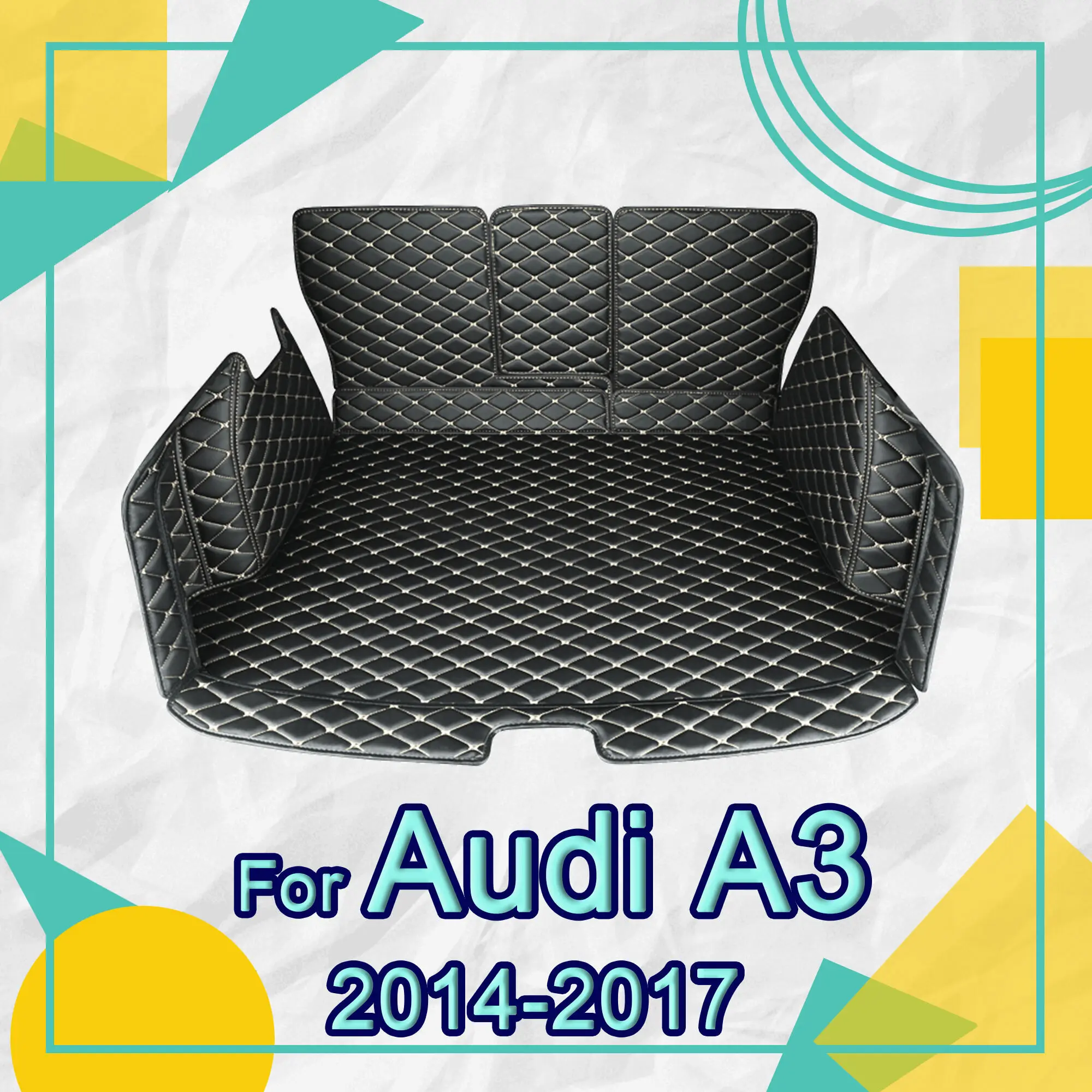 

APPDEE Car trunk mat for Audi A3 Sedan 2014 2015 2016 2017 cargo liner carpet interior accessories cover