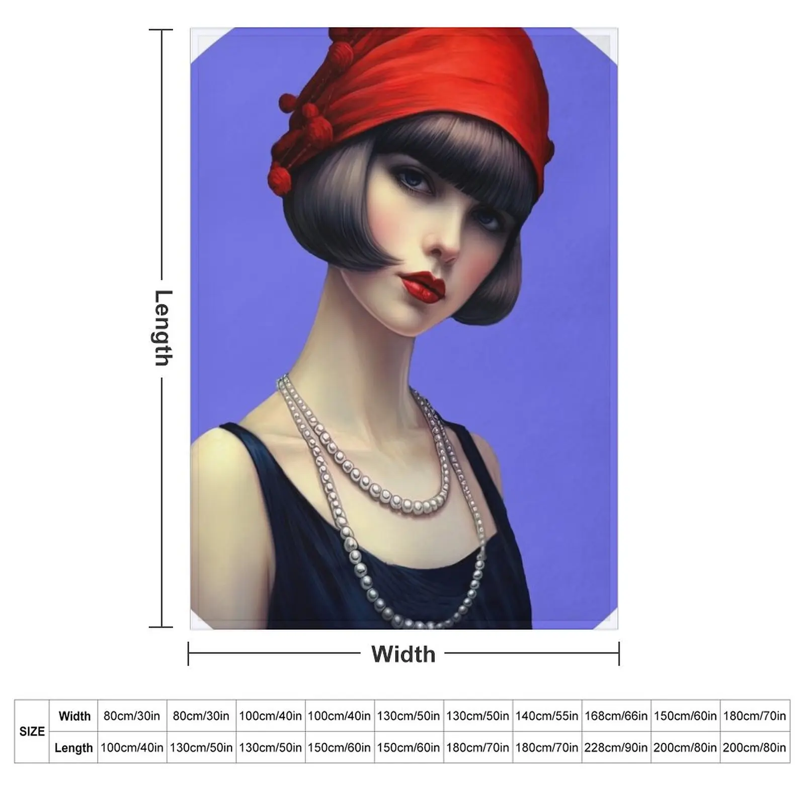 Jazz Age Flapper Girl 3 Throw Blanket Thermal Plush Luxury halloween Summer Beddings Custom Blankets
