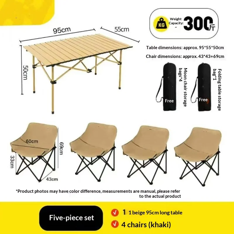 كرسي تخييم قابل للطي محمول خفيف الوزن في الهواء الطلق مقعد القمر قابل للطي طاولة تخييم مجموعة كراسي نزهة شواء الشاطئ المشي لمسافات طويلة التخييم
