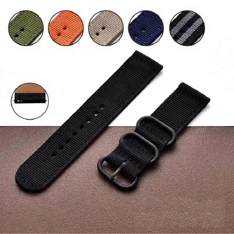 22mm watch strap For Samsung Galaxy watch 46mm Gear S3 Frontier Metal buckle nylon breathable wristband For Huawei watch GT 46mm
