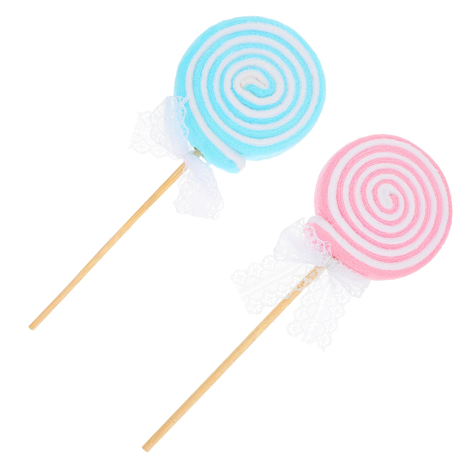 2 Pcs Cartoon Photo Prop Lollipop Candy Embellishment Photography Accessories Large Fake Lollipops