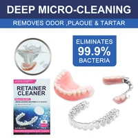 180 Denture Retainer cleaning tablets pcs, eliminates bacteria, bad odors, discoloration, stains, plaque,New Package Orthodontic