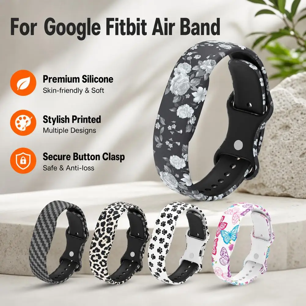 Silicone Sport Band for Google Fitbit Air Painted Printing Comfortable Bracelet Wristband for Google Fitbit Air Belt Accessories