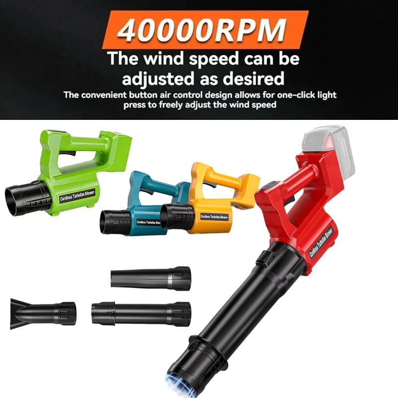 

Cordless leaf blower 40000rpm electric turbojet fan For Makita/Dewalt/Dewalt/Dewalt/Ryobi 18V Battery 20V Battery Power Tools