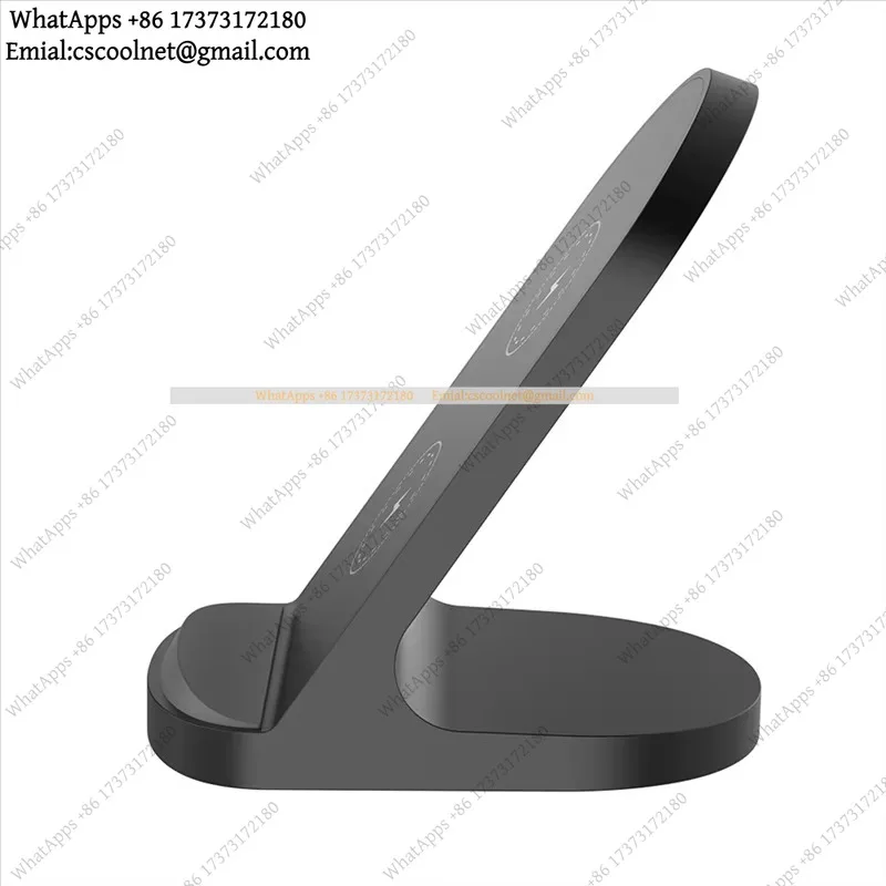 JS02 10-Pack 15W Fast Wireless Charger Charging Stand For Galaxy S24 S23 S22 S21 S20 S10 S9 Note20 15 14 13 12 Pro Black