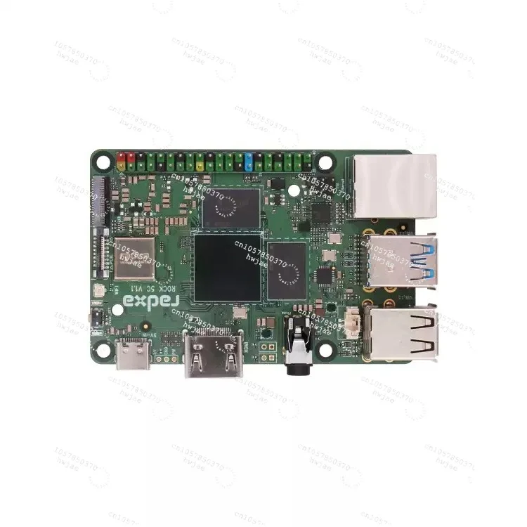 For Radxa ROCK 5A GREEN RK3588S Single Board Computer, 8-core CPU SBC, 8K HDMI, WiFi 6, Gigabit Ethernet