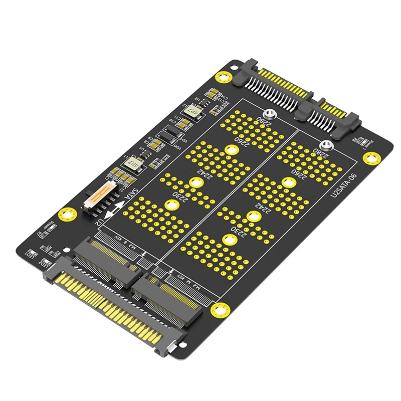 

2 In 1 Combo M.2(NGFF) NVME PCI-E SSD To U.2 SFF-8639 & M.2( NGFF) SATA SSD To SATA Adapter Durable Easy Install