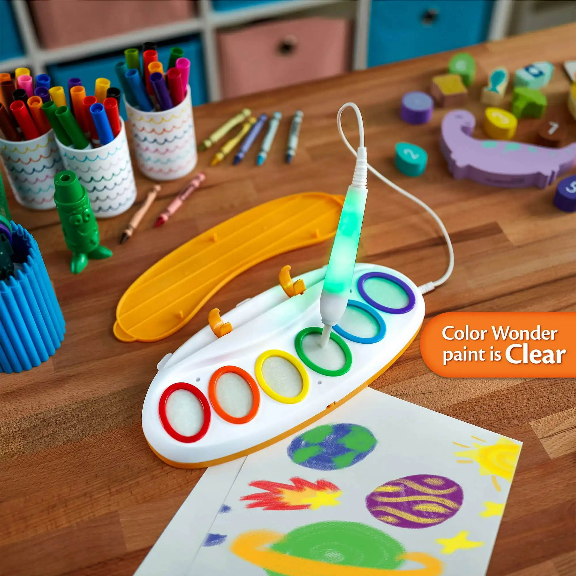 Crayola Color Wonder Magic Light Brush, Mess Free Kids Painting Set, Toddler Activities, Educational Toys, Gifts for Ages 3 & Up
