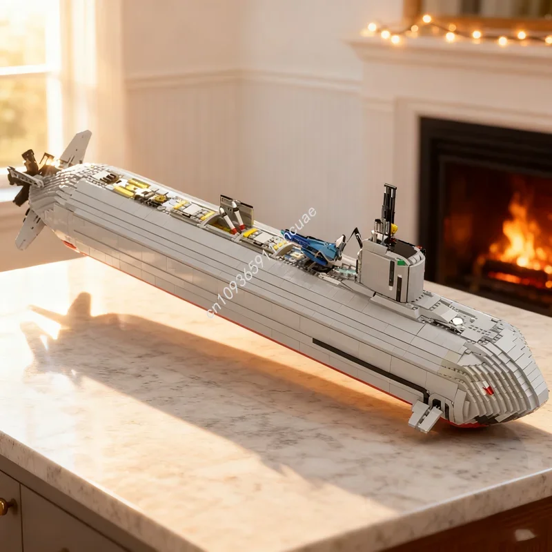 

9327 деталей MOC: Подводная лодка Thundershark – Сборная модель, конструктор для самостоятельной сборки, креативная идея, рождественский подарок, развивающая игрушка для детей