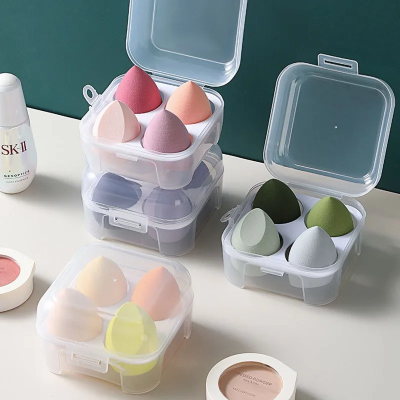 New Dust-proof Cover Cosmetic Egg Box Rack Puff Sponge Desktop Storage Korean Girls Clear Neat House Travel Convenient Portable