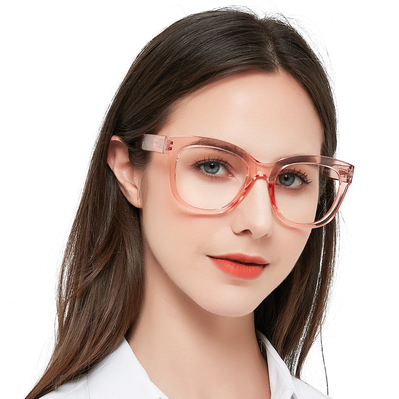 

Oversized Cat Eye Photochromic Glasses Women Computer Anti-Blue Blocking Eyeglasses Frames Driving UV400 Chameleon Sunglasses