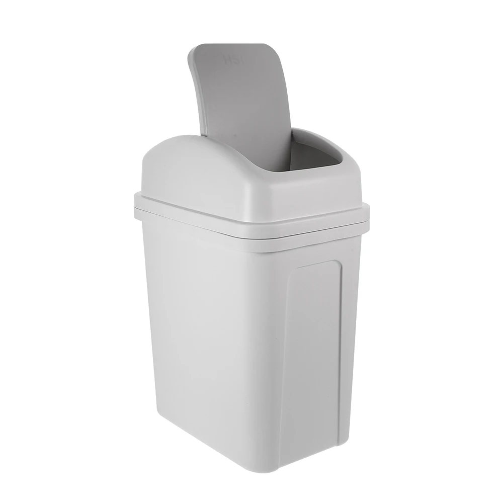 

Rubbish Bin Shake Lid Trash Can Bathroom Garbage Camping with Office for Touchless Cans