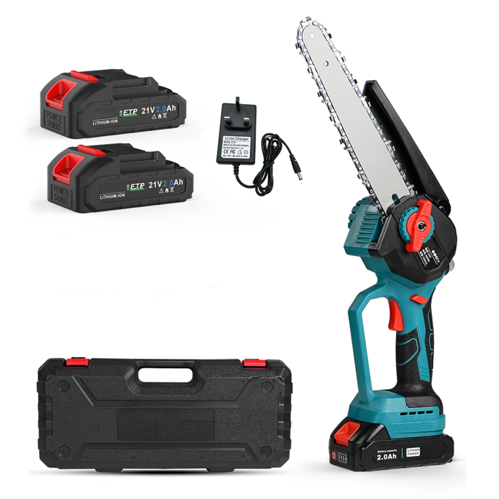 

8 InchMini Powerful Cordless Electric Chain Saw Woodworking Handheld Pruning Chainsaw Garden Cutting Tool
