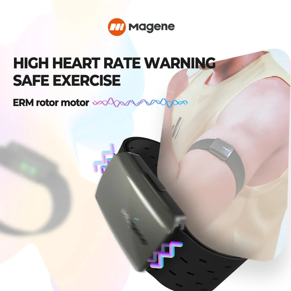 Magene H803 Monitor de brazalete de ritmo cardíaco modo Dual Bluetooth ANT H803 Sensor brazo correa de muñeca Fitness rastreador de corazón ejercicio de salud