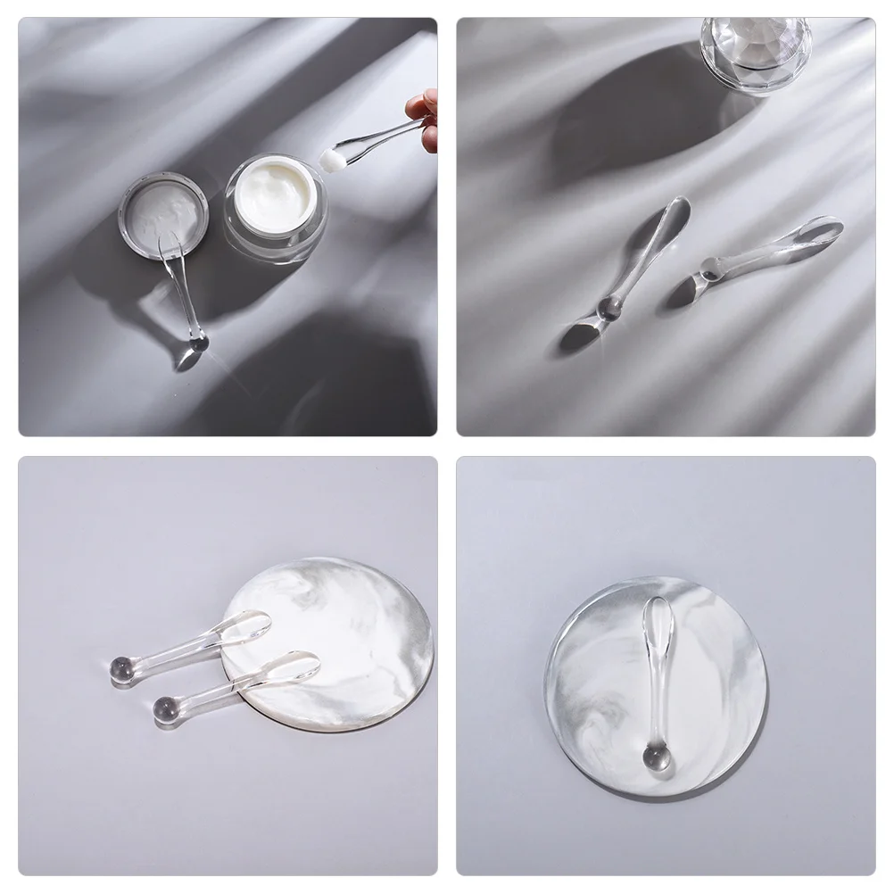 

10pcs Eye Cream Spatula Transparent Abs Spoon For Facial Mask Cream Skincare Tool Lotion Scoop Applicator