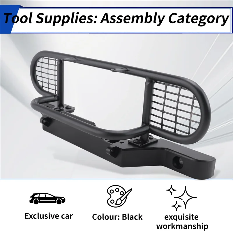 B05C-For TRX4 Metal Front Camel Trophy Bumper With Light For 1/10 RC Crawler Car Traxxas TRX4 TRX-4 Defender