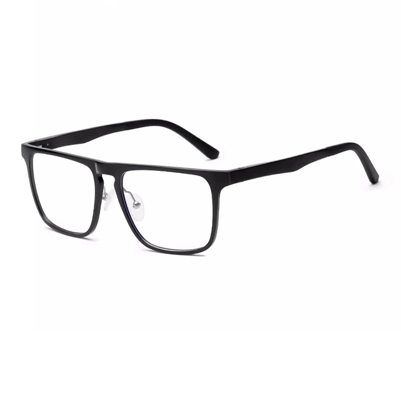 HDCRAFTER 19g Spring Temples Men Oversized Glasses Square Prescription Glasses Frames Titanium Alloy TR90 Full Frame Eyeglasses