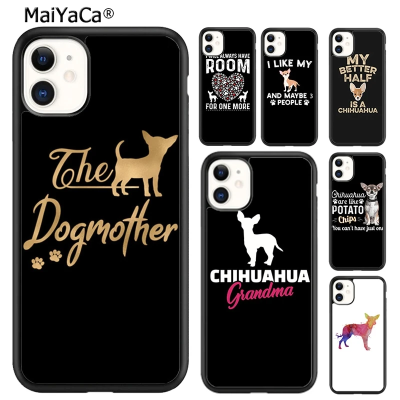 MaiYaCa Vintage Distressed Chihuahua Dog Phone Case For iPhone 16 15 14 plus XR XS 11 12 13 pro max Shell Cover coque