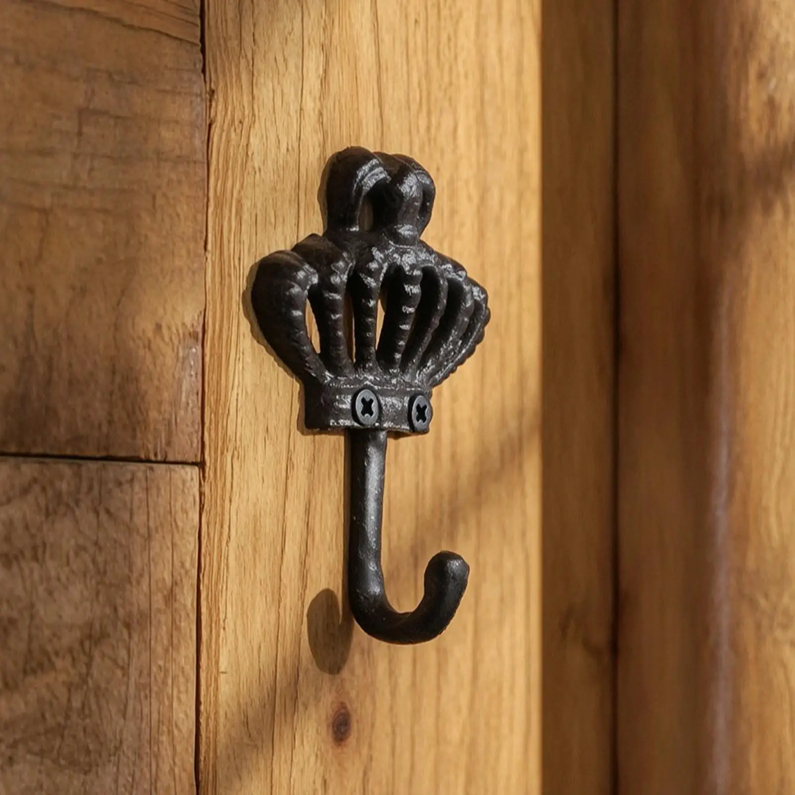Retro Decorative Wall Hook Cast Iron Metal Hanging Hooks Wall Hook with Screws for Coats Hats Bags