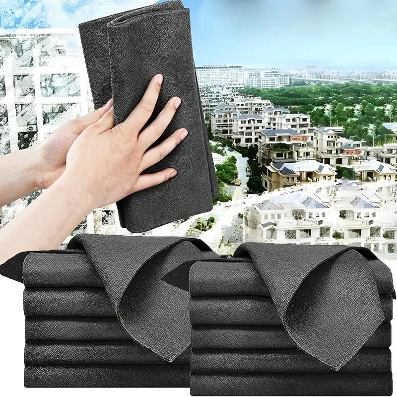 10/1Pcs Magic Cleaning Cloths Reusable Thicken Microfiber Washing Rags Car Window Mirror Glass Wipe Towels Household Clean Tools