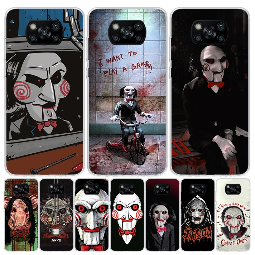 The Jigsaw Killer Horror Case Phone Cover for Xiaomi Redmi Note 10 9 9S 8 8T 7 5 Pro Mi 12T 11T 10T 9T 12 11 Lite A3 A2 Trend Fu