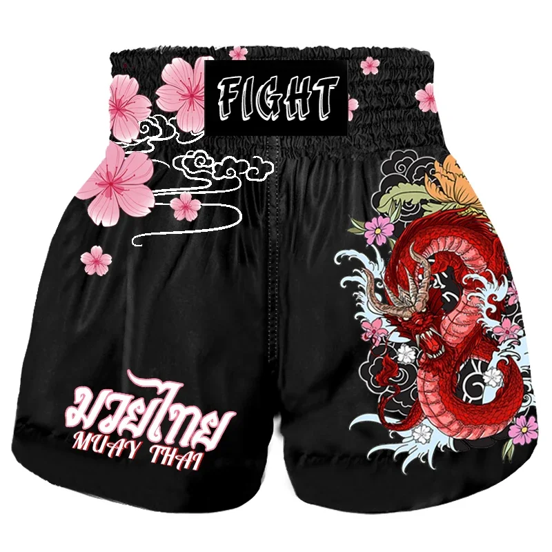 Muay Thai shorts, combat Taekwondo MMA, men\'s and women\'s children\'s printed shorts, Sanda martial arts boxing training equipmen