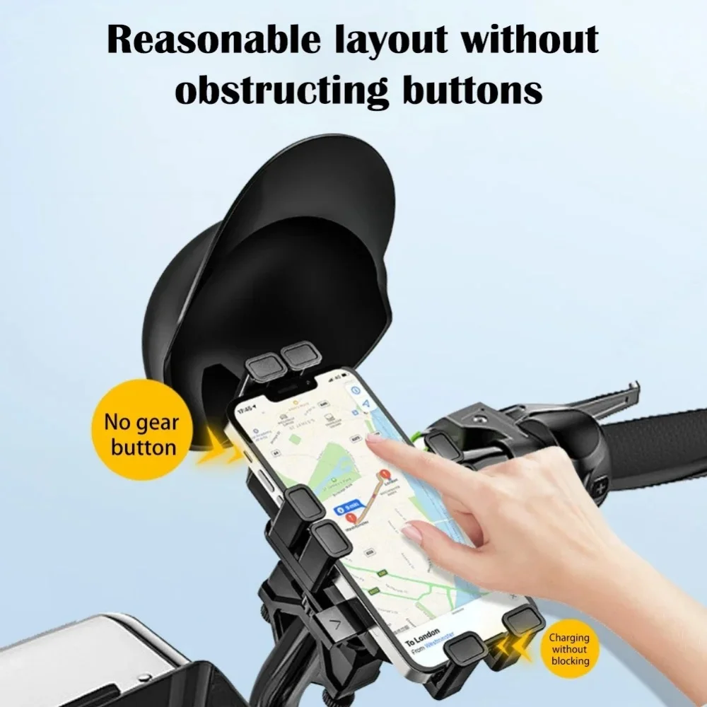 Motorcycle Handle Mount Rainproof Small Helmet Rider Motorcycle Mobile Phone Holder Sunshade Portable Mini Parasol Phone Support
