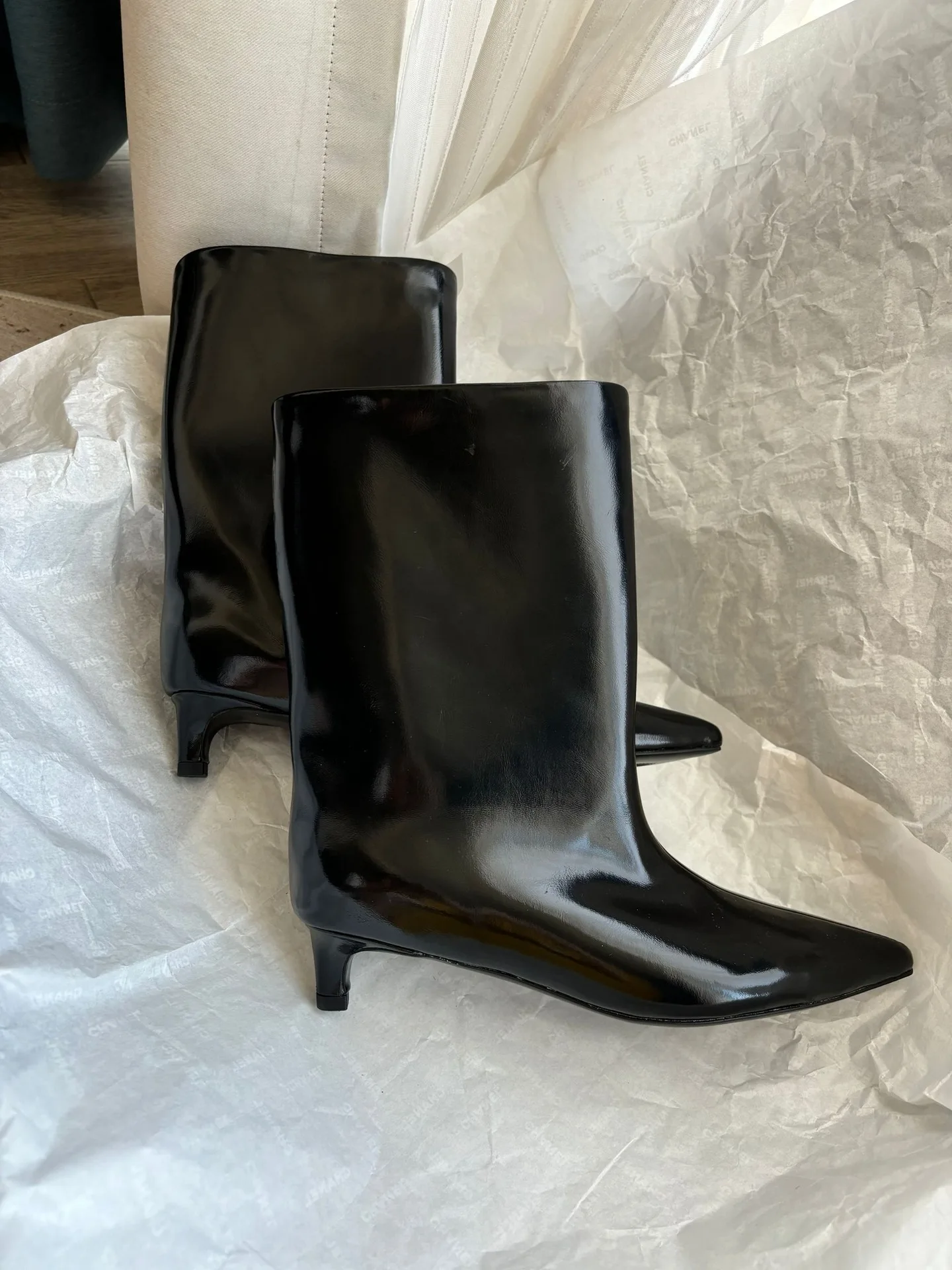 

2025 Spring New Women's Calf Ankle Boots Pointed Toe Stiletto Simple Design Elegant Sexy Mature Office Women Daily Single Botas