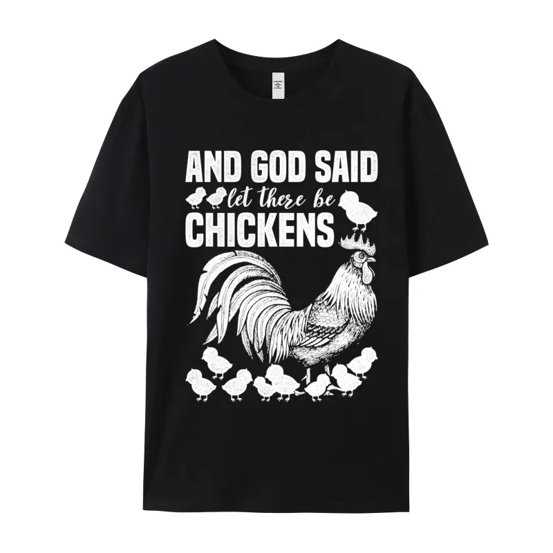 Print et there be Chickens Funny Youth T-shirts Discount NEW YEAR DAY Short Sleeve Round Collar Pure Cotton Tops Tees Tee Shirt
