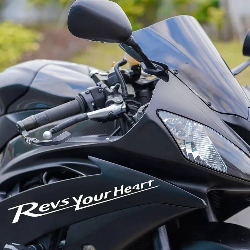 

2PC Revs Your Heart Motorcycle Stickers Waterproof Motorbike Body Decals for YAMAHA YZF-R1 Ténéré 700 XMAX R3 MT-01 03 07 09 10