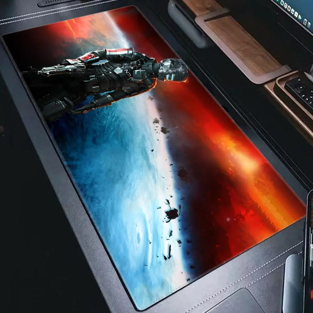 Mouse Pad Large Gaming Mass Effect N7 Game Computer Office Accessory Mouse Mat XXL Carpet Keyboard Desk Pad Laptop HYBXAXC