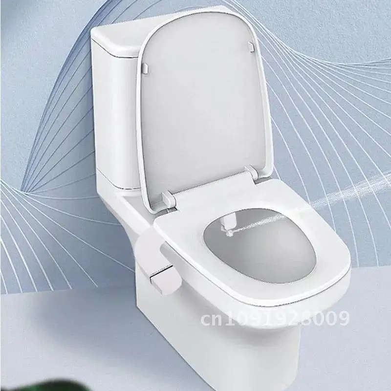 Oulylan Slim Bidet Toilet Dual Jet Hygienic Bidet Toilet Sprayer Ass Pressure Attachment Adjustable Water Non-Electric Sprayer