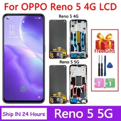 New for Oppo Reno 5 4G CPH2159 Lcd Display Touch Screen Digitizer Assembly for Oppo Reno5 5G PEGM00, PEGT00, CPH2145 LCD