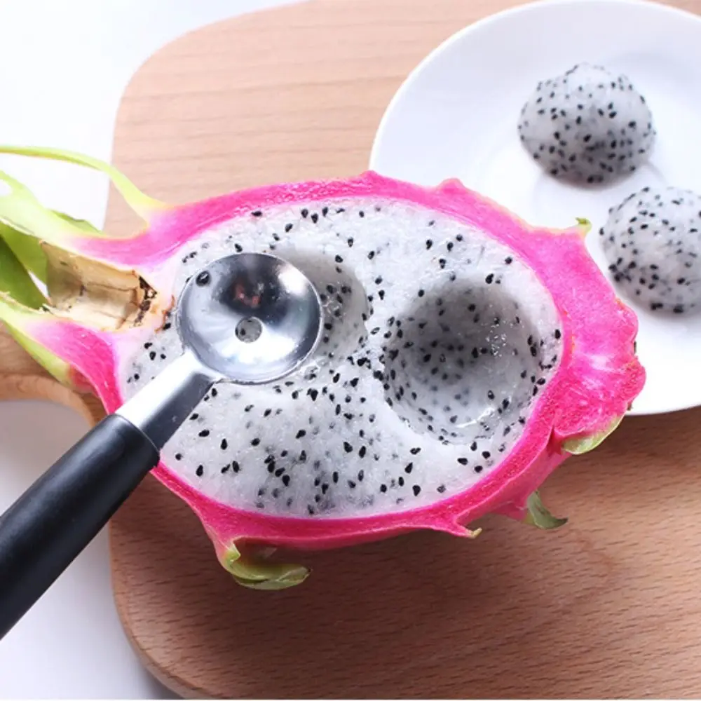 

Ложка для фруктов из нержавеющей стали 2-в-1 с двойной головкой, удобная ручка, ложка для дыни, инструменты для фруктов и овощей