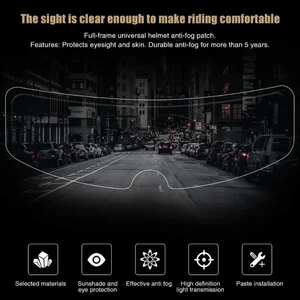 Transparenter Motorradhelm Anti-Nevoeiro Regen-Proof-Film langlebiger Helmlinsen Nano-Beschichtung Moto Sicherheit Leitfaden Helmzubehör 8 Hauptverkäufe Bamina Antivaho - №3