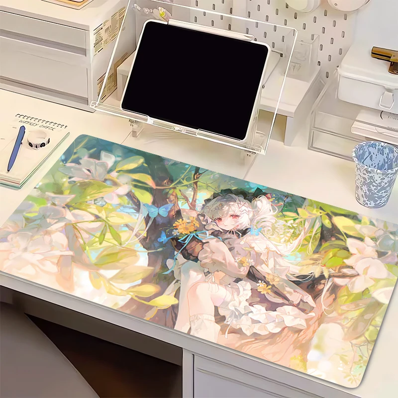 게이밍 키보드 러그 노트북 애니메이션 섹시 소녀 마우스 패드 사무실 PC 귀여운 핑크 확장형 데스크 마우스 매트 PC 게이머 캐비닛 마우스패드