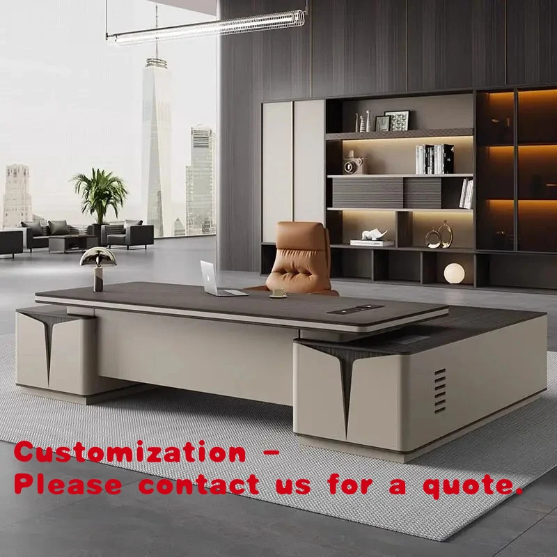 

Customize.Double-sided Wood Modern Executive Office Desk and Chair Combination Large Workstation
