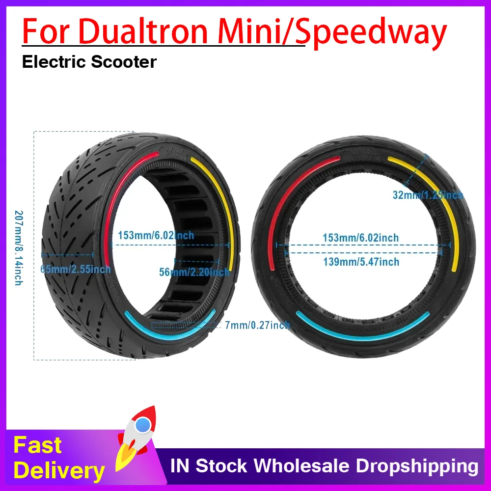 

8.5x2.5 Off - Road Solid Tire for Dualtron Mini/Speedway Leger Electric Scooter 8.5 Inch Rubber Tubeless Explosion - Proof Tyre
