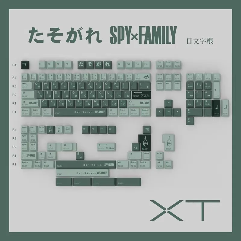 1 Set Yor Forger Anya Forger Twilight Keycaps PBT Dye Subbed Anime Kartun Permainan Key Caps Cherry Profile Keycap untuk 61 64 68 96