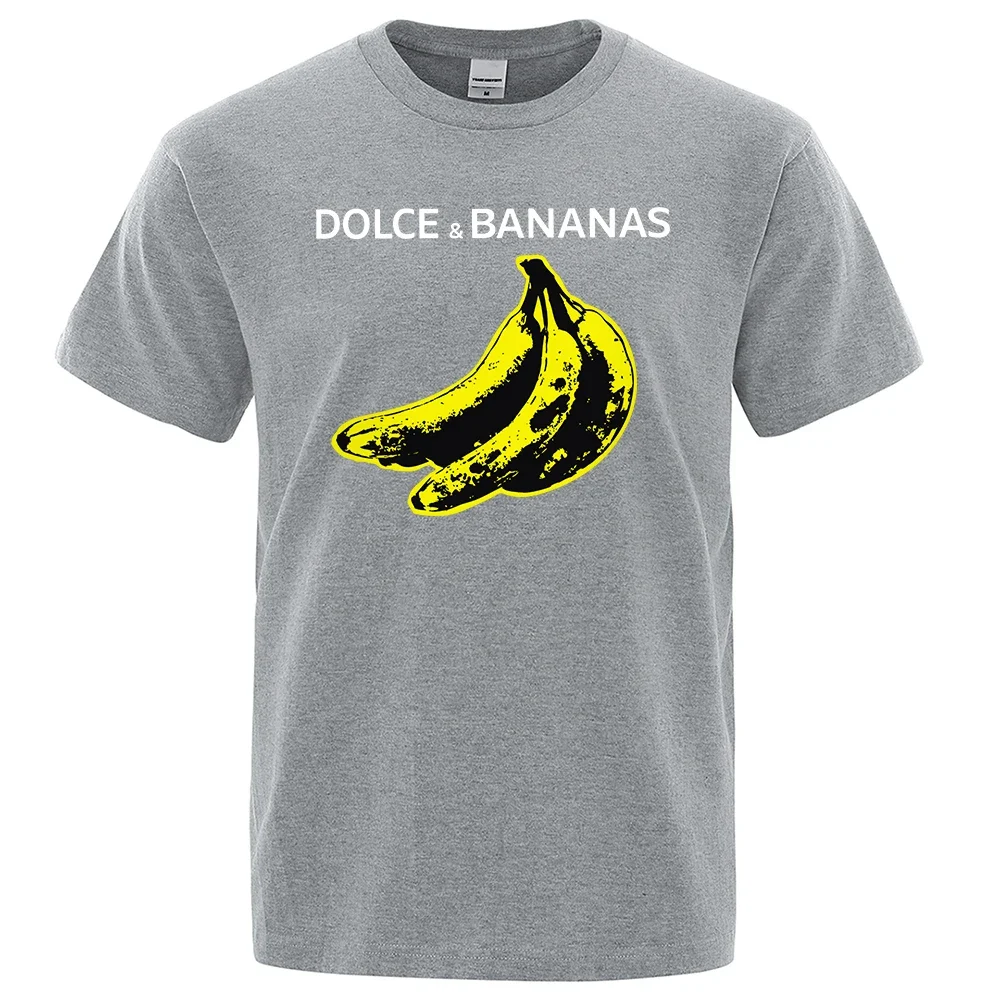 2025 Dilce & Banana مضحك تي شيرت مطبوع الرجال فضفاض المتضخم ملابس بأكمام قصيرة الشارع القطنية الرجال