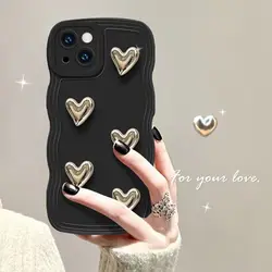 Cute 3D Love Heart Case For Samsung S23 Ultra S22 S21 S20 FE A53 5G A52 A14 A34 A54 A23 Soft Silicone Lens Protection Cover