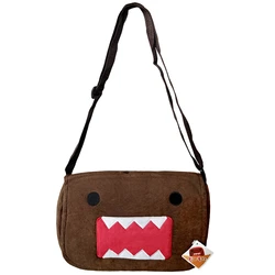 Domo Kun Plush Messenger Bags for Women Men Fashion Cute Cartoon Anime School Bag Brown Crossbody Bags
