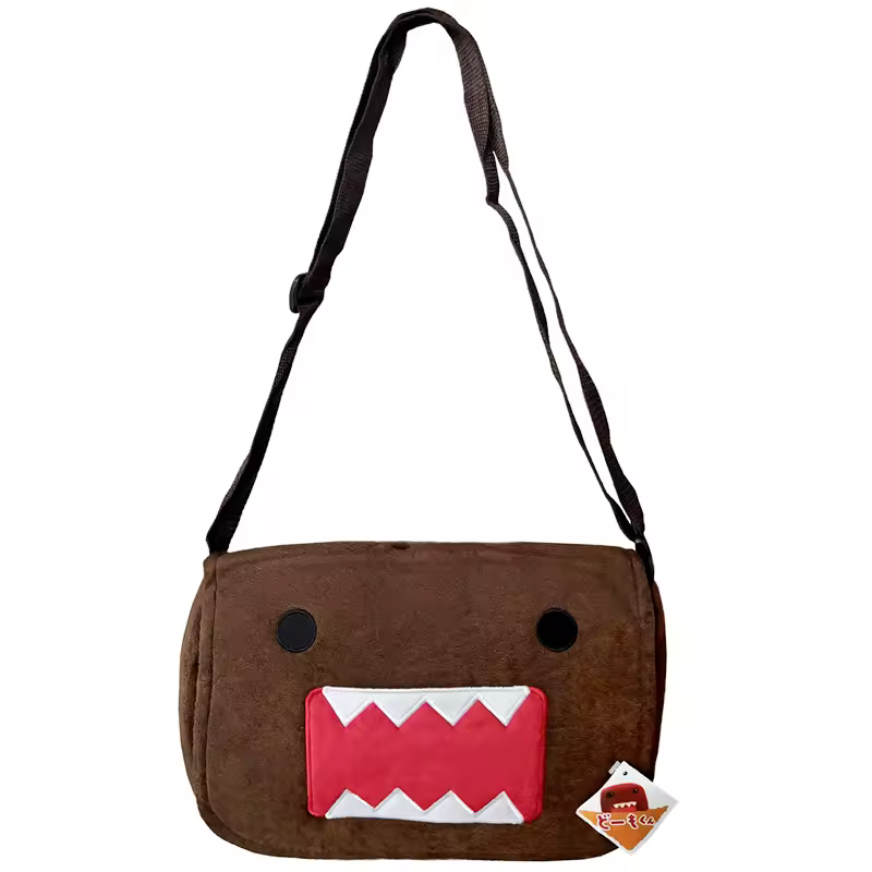 Domo Kun-Sacs Messenger en Peluche pour Femmes et Hommes, Sac d'École Anime de Dessin Animé Mignon, Sacs à Bandoulière Marron, Mode - AliExpress 1524